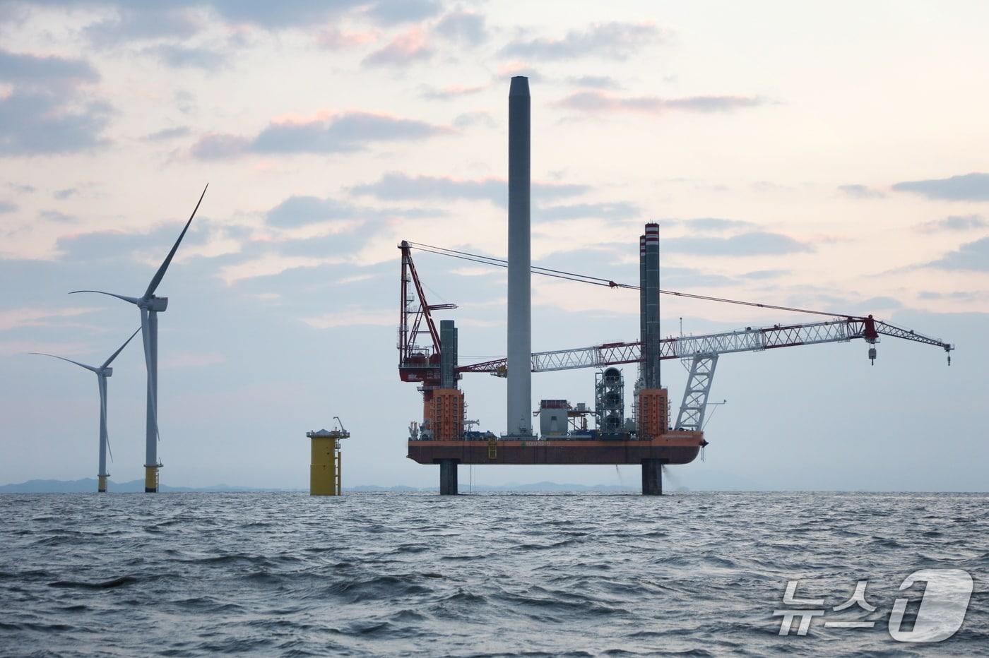 신안 자은 해상풍력 발전단지.(전남도 제공. 재판매 및 DB금지) 2025.10.4/뉴스1