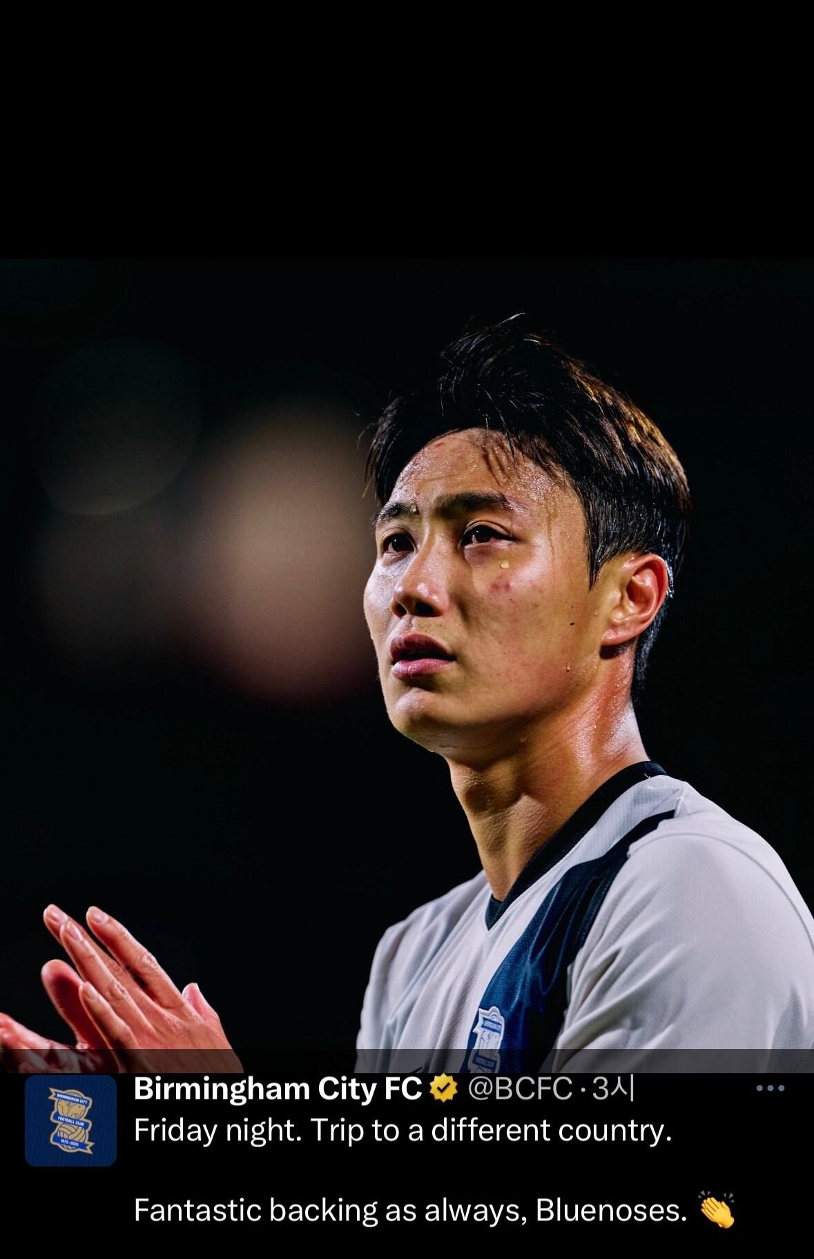 본문 이미지 - 버밍엄시티 백승호.&#40;버밍엄시티 SNS 캡처&#41;