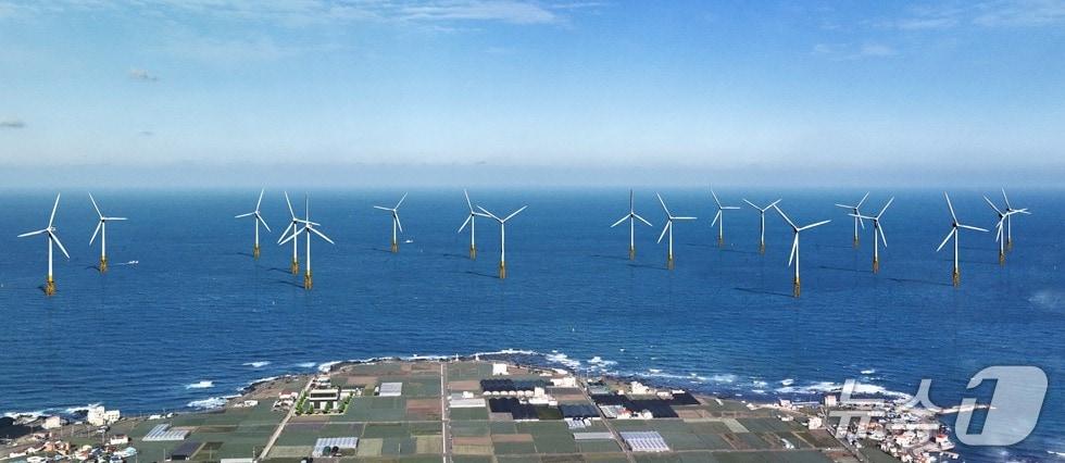 본문 이미지 - 제주한림해상풍력 단지 모습&#40;한국전력기술 제공&#41; ⓒ 뉴스1