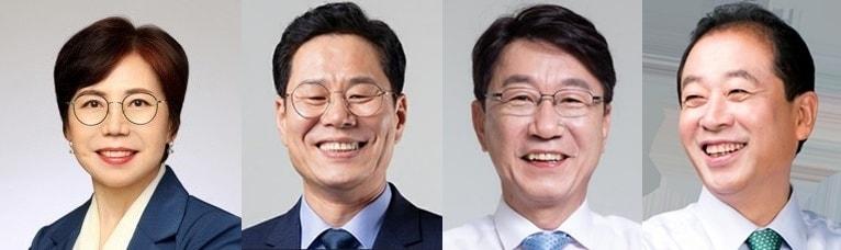 본문 이미지 - 사진 왼쪽부터, 국주영은 전 전북도의회의장, 조지훈 전 전북경제통상진흥원장, 우범기 전주시장, 임정엽 전 완주군수./뉴스1