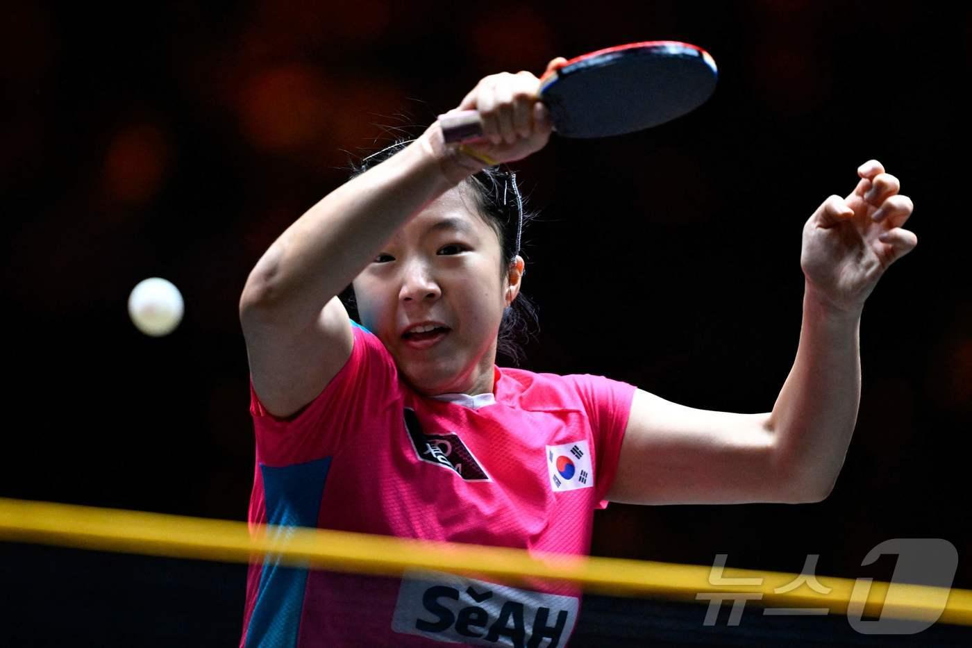 신유빈. ⓒ AFP=뉴스1