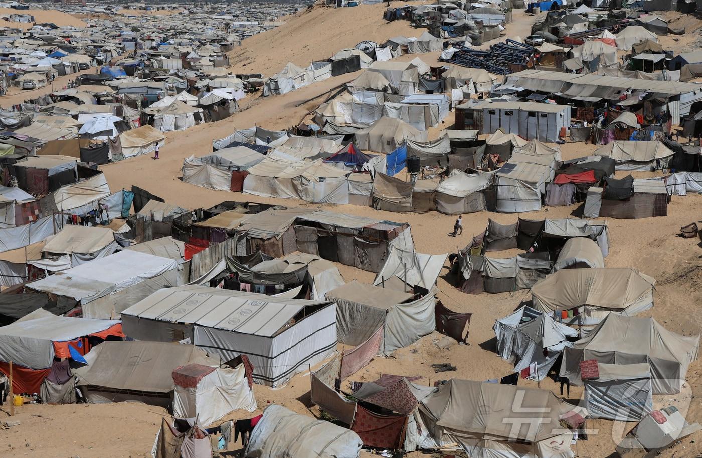 가자지구 남부 도시 칸유니스의 팔레스타인 난민촌 전경. ⓒ 로이터=뉴스1 ⓒ News1 류정민 특파원