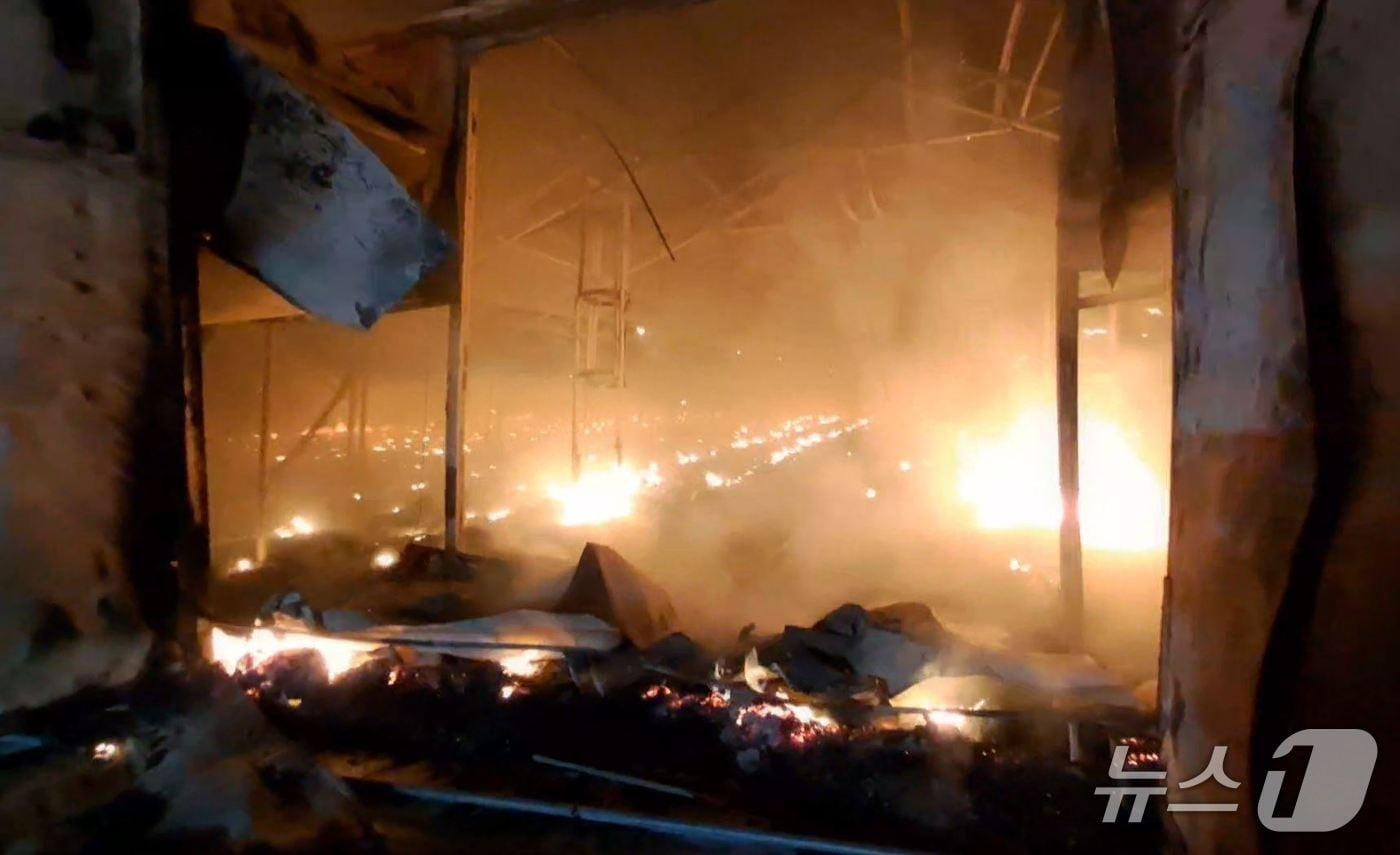 화재 현장 모습.&#40;전북 소방 제공. 재판매 및 DB 금지&#41;