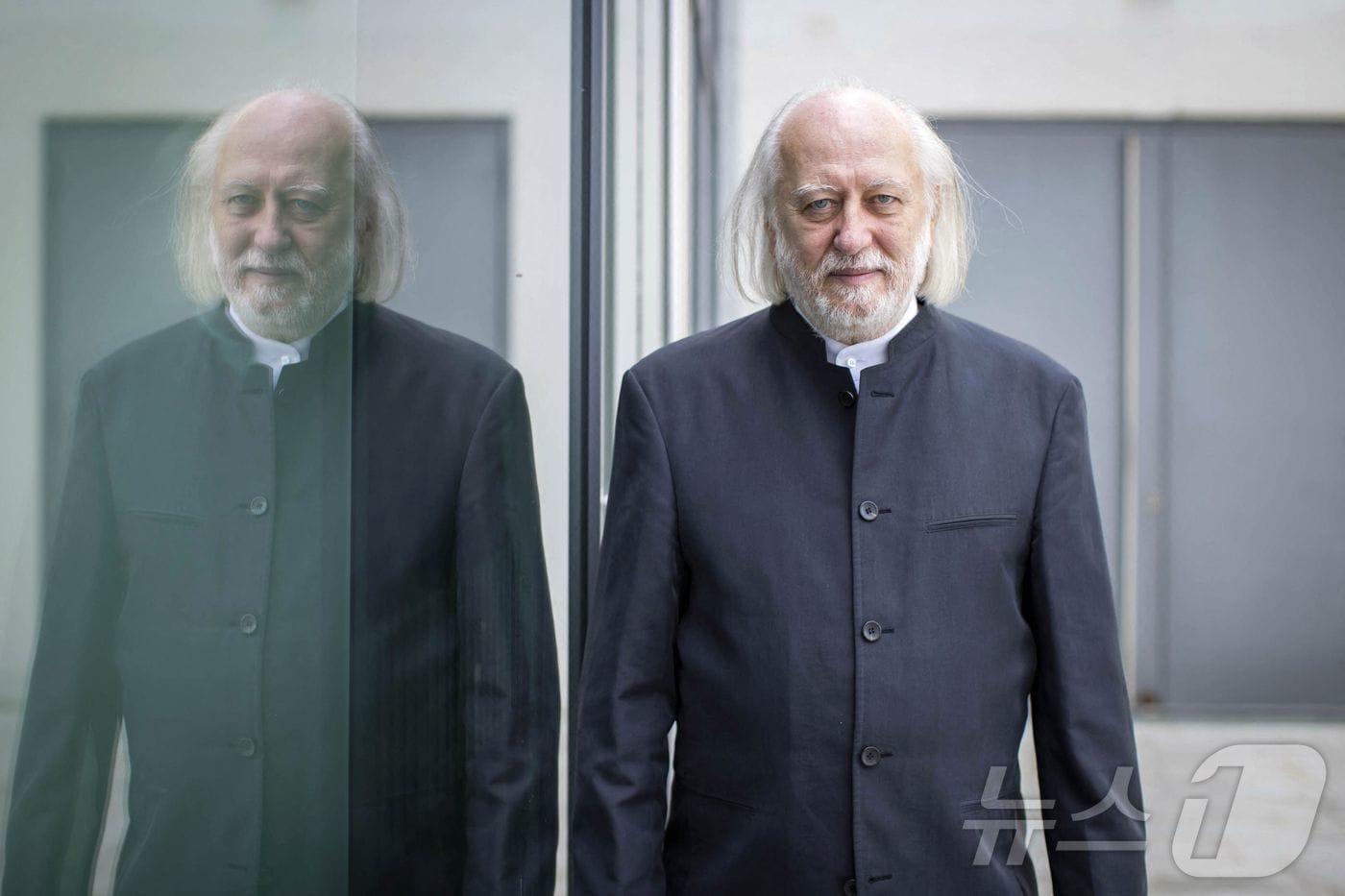 헝가리 소설가 크러스너호르커이 라슬로가 9일&#40;현지 시각&#41; 2025 노벨문학상을 수상했다. 2025.10.9./뉴스1 ⓒ AFP=뉴스1 ⓒ News1 이창규 기자