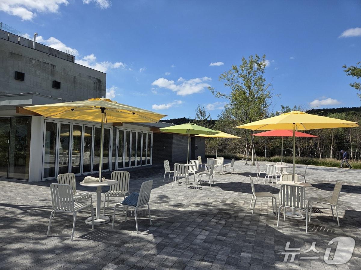 본문 이미지 - &#39;숲속 카페&#39; 야외테이블과 휴식공간.&#40;양천구 제공&#41;