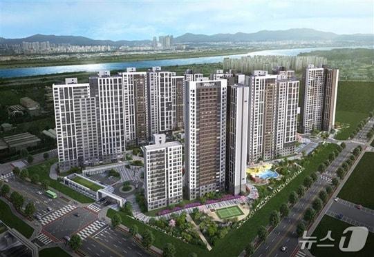 본문 이미지 - 풍무역세권 수자인 그라센트 1차 투시도/뉴스1 