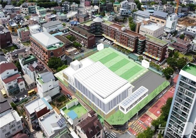 본문 이미지 -  계룡시 엄사초등학교 학교복합시설 조감도. / 뉴스1
