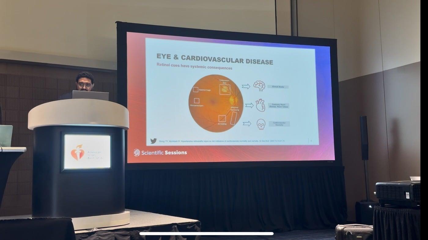  메디웨일의 미국심장협회 연례 학술대회 발표 현장. (메디웨일 제공)