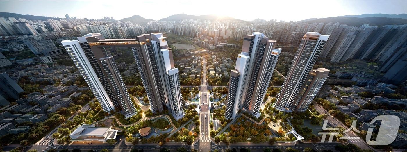  부산 사직5구역 재개발 사업 조감도 &#40;현대건설 제공&#41;