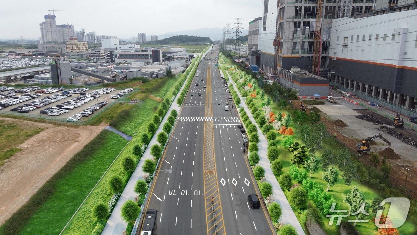  SK로 일원 도시 숲 조성 계획도.(청주시 제공)/뉴스1