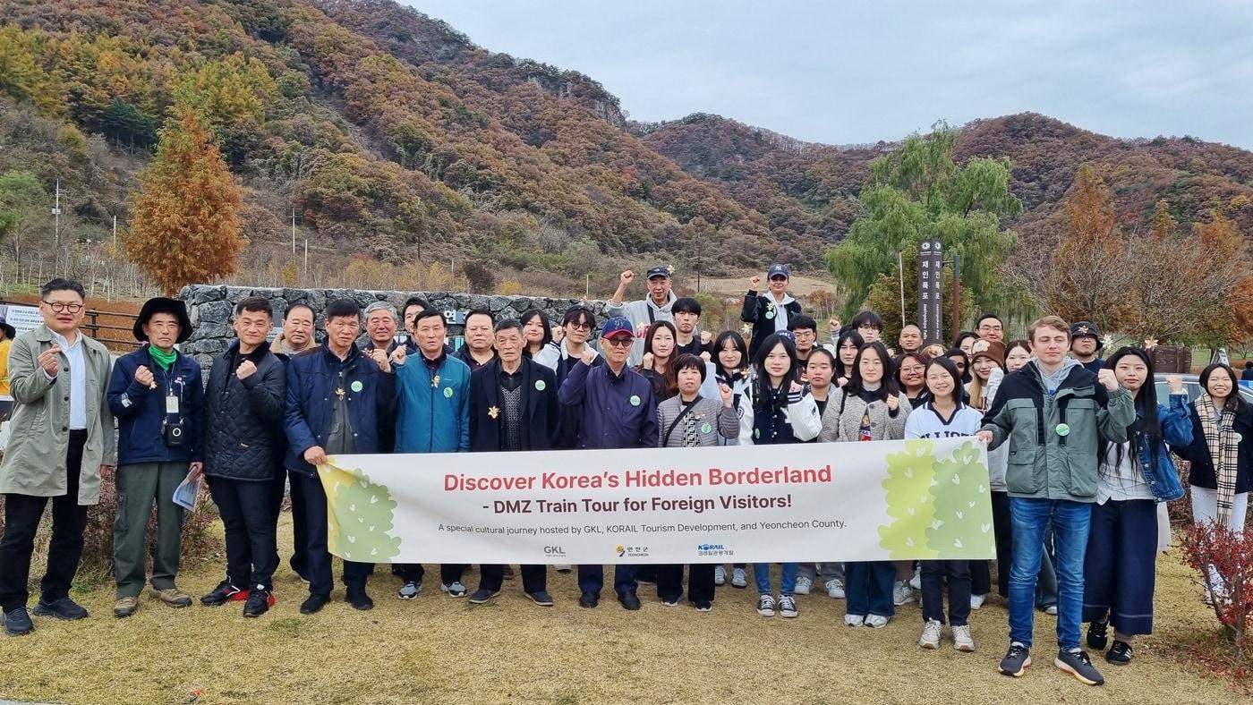 코레일관광개발 DMZ철도관광 외래관광객 유치행사 모습.&#40;코레일관광개발 제공&#41;뉴스1ⓒ news1