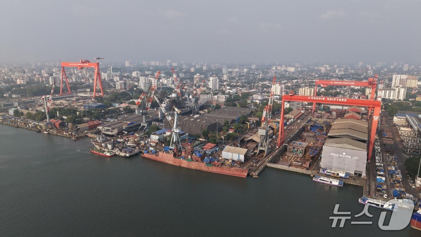 인도 코친조선소 전경&#40;HD현대 제공&#41;