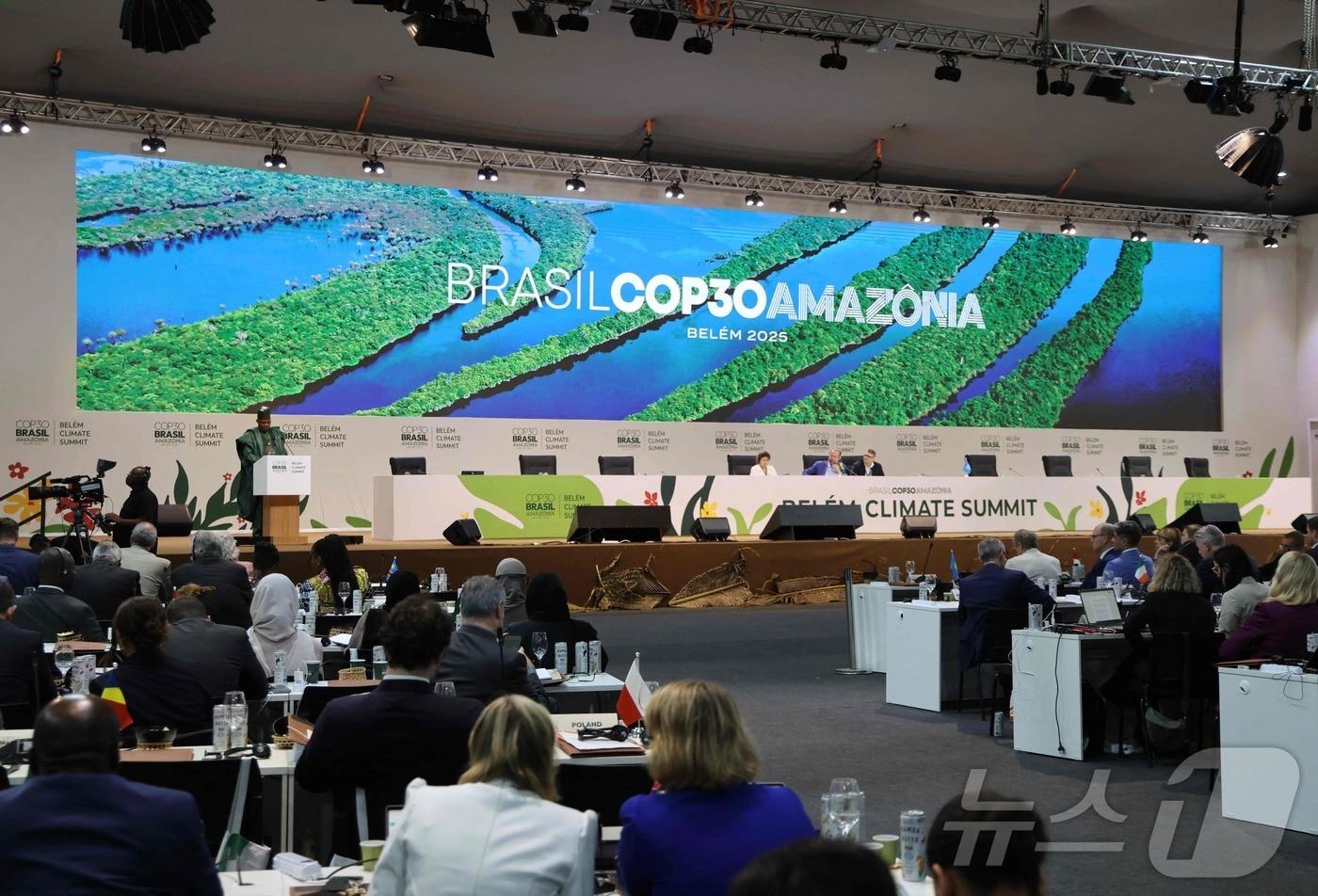 6일&#40;현지시간&#41; 브라질 파라주 벨렝에서 열린 제30차 유엔기후변화협약 당사국총회&#40;COP30&#41; 정상 본회의. 2025. 11. 06. ⓒ AFP=뉴스1 ⓒ News1 양은하 기자