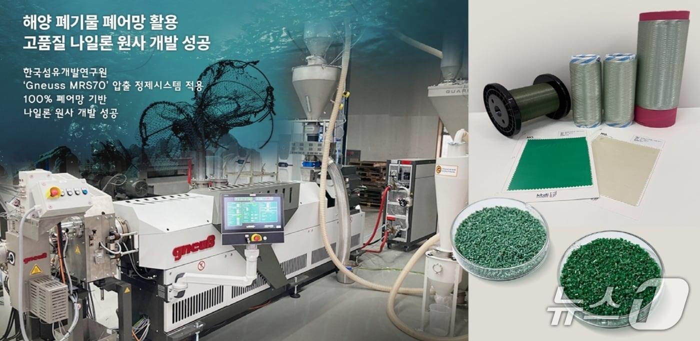 섬유개발연구원이 폐어망을 고품질 섬유로 재활용하는 친환경 제조 기술 개발에 성공했다.&#40;섬유개발연구원 제공, 재판매 및 DB 금지&#41;