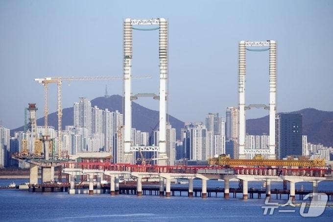 본문 이미지 - 제3연륙교 건설현장 모습&#40;인천시 제공.재판매 및 DB금지&#41;