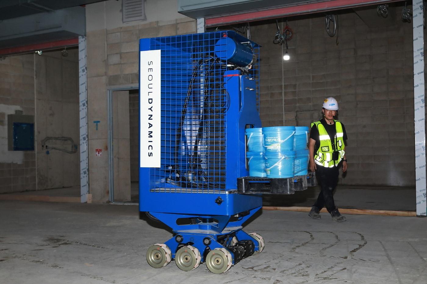 삼성물산이 공개한  자재 이동 로봇.(삼성물산 제공)/뉴스1ⓒ news1