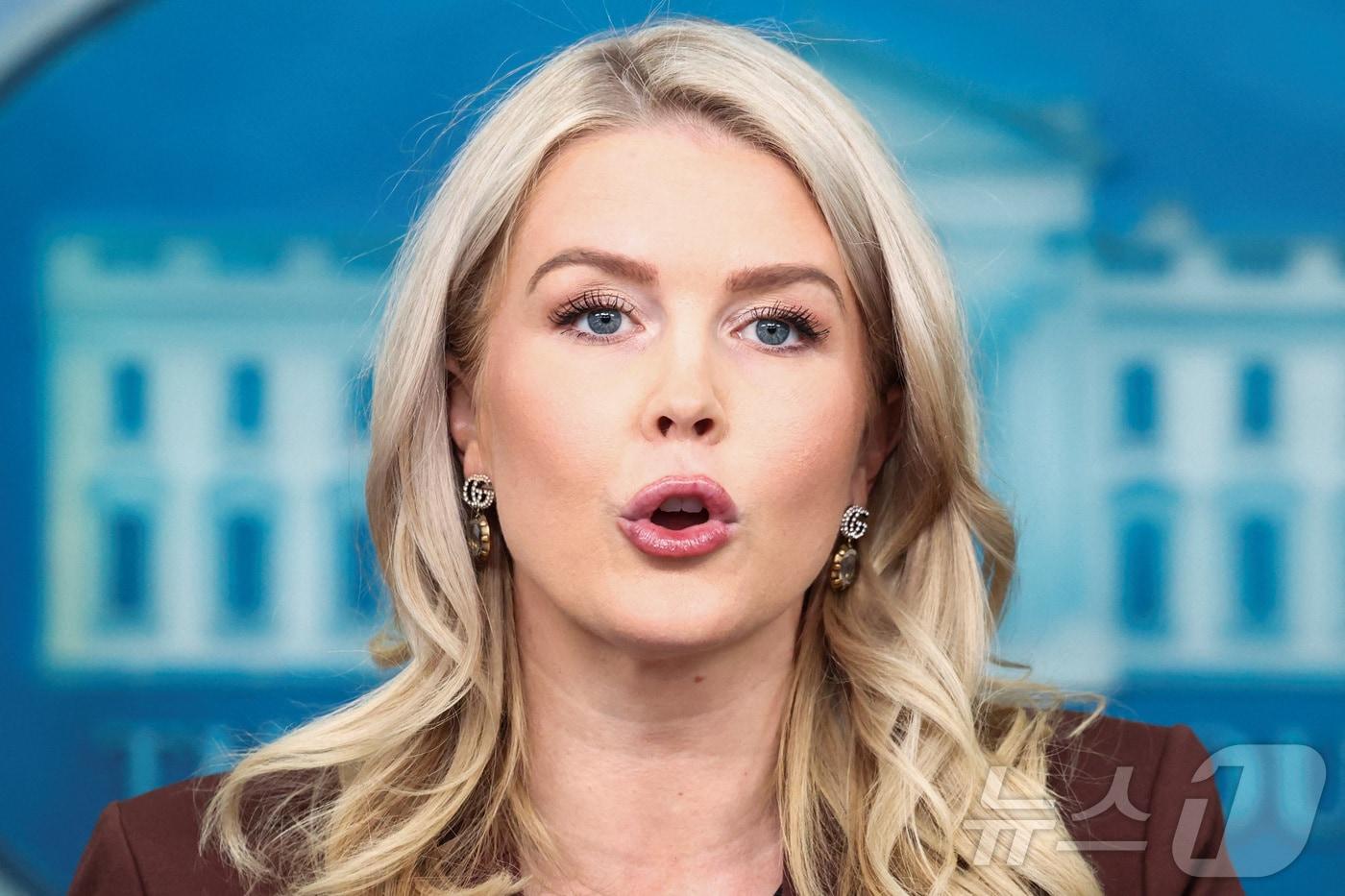 캐롤라인 레빗 백악관 대변인. 2025.11.12. ⓒ 로이터=뉴스1 ⓒ News1 류정민 특파원