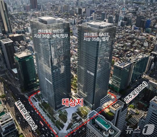 본문 이미지 - 테헤란로 지구단위계획 및 역삼동 676번지 대상지 전경 &#40;서울시 제공&#41; 뉴스1 ⓒ News1