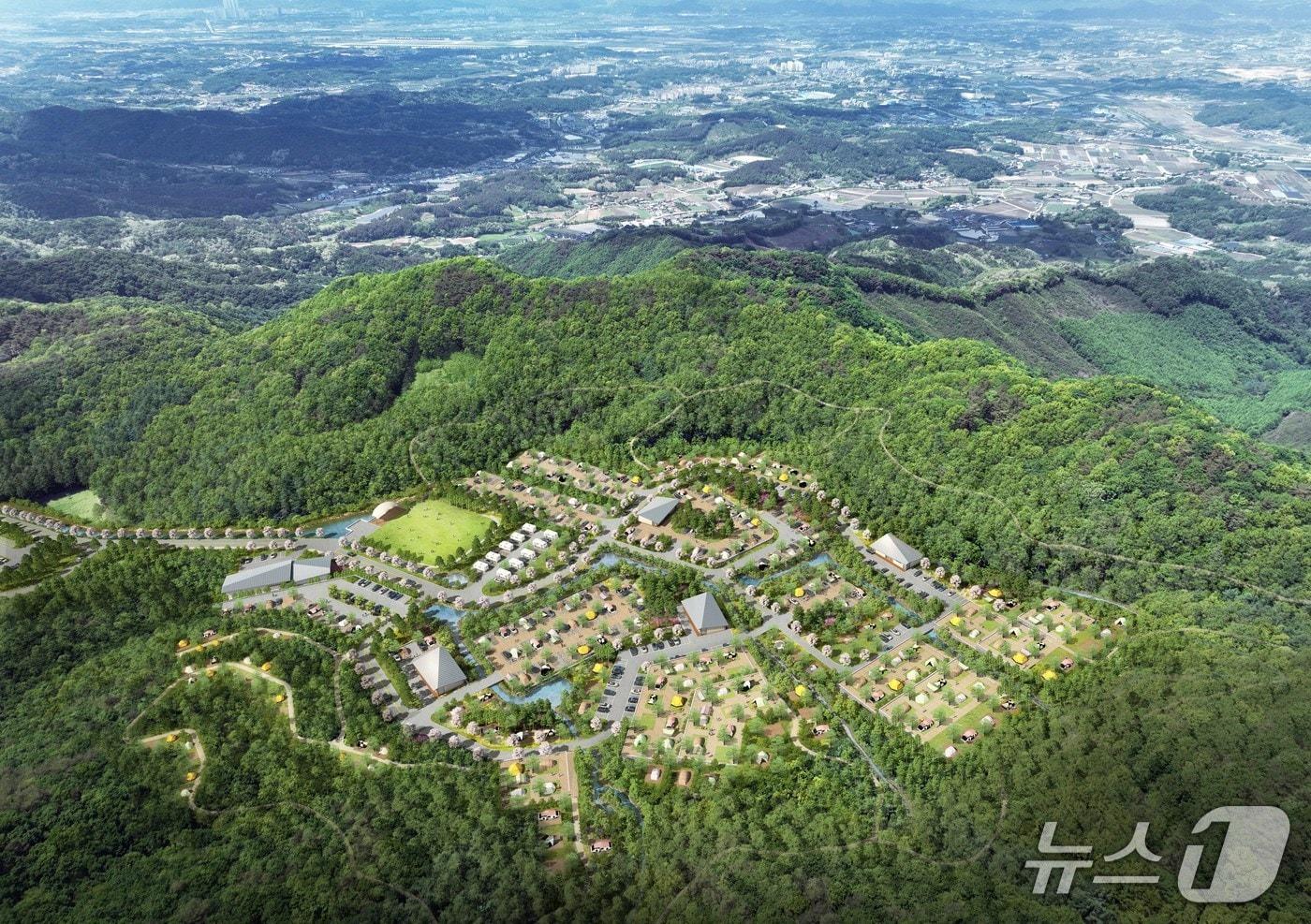 청주 코베아 캠핑랜드 조감도.(시 제공)/뉴스1