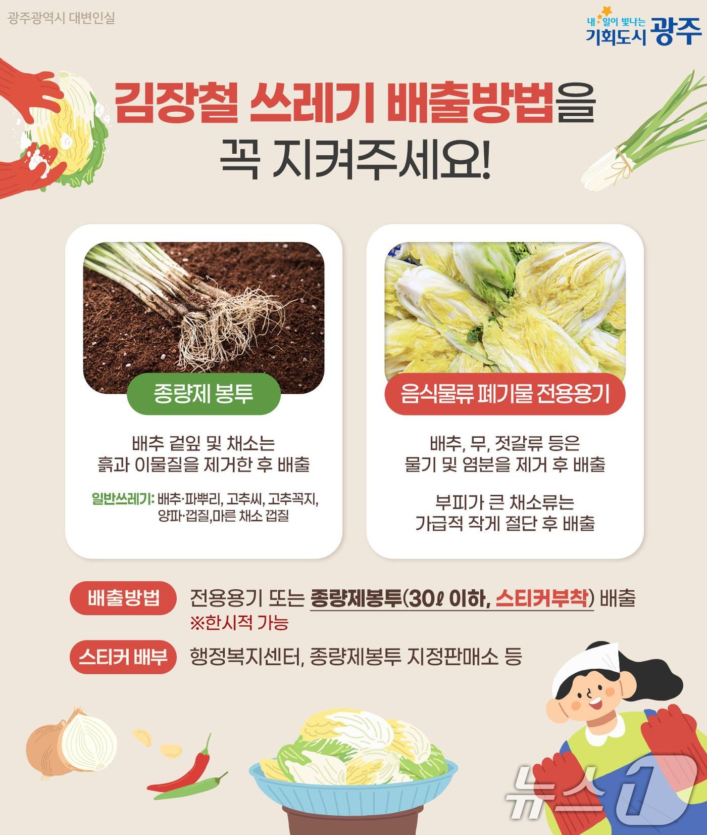 본문 이미지 - 김장철 쓰레기 배출방법 안내.&#40;광주시 제공. 재판매 및 DB 금지&#41; 