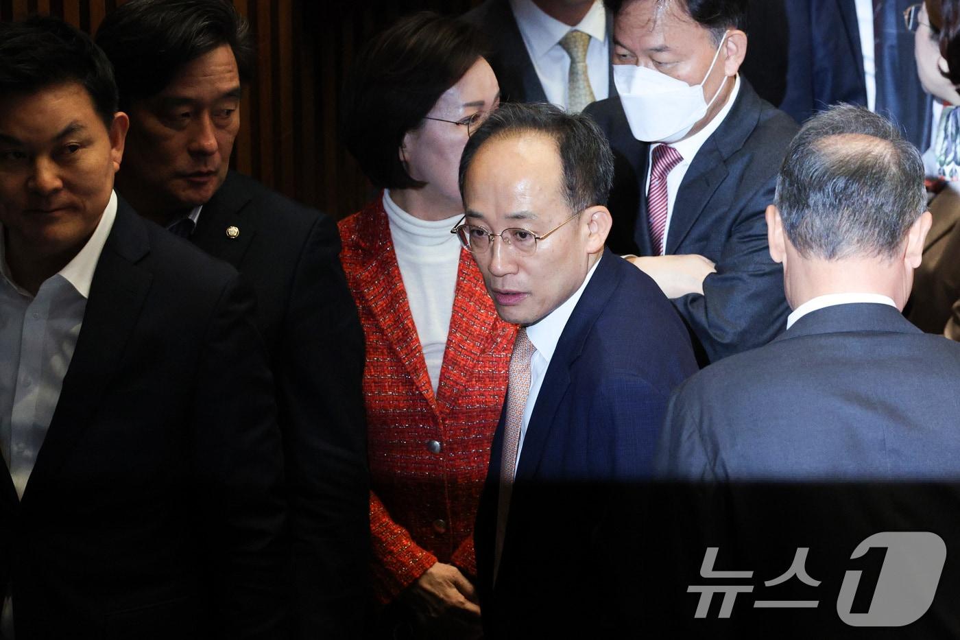 추경호 국민의힘 의원이 13일 서울 여의도 국회에서 열린 제429회국회&#40;정기회&#41; 제12차 본회의에 참석하고 있다. 2025.11.13/뉴스1 ⓒ News1 신웅수 기자