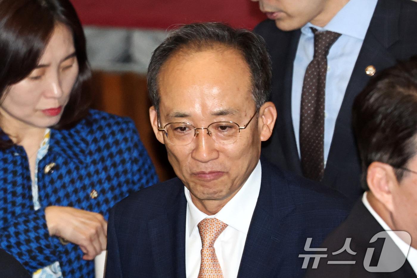 추경호 국민의힘 의원이 13일 서울 여의도 국회에서 열린 제429회국회&#40;정기회&#41; 제429-12차 본회의에 참석하고 있다. 2025.11.13/뉴스1 ⓒ News1 이승배 기자