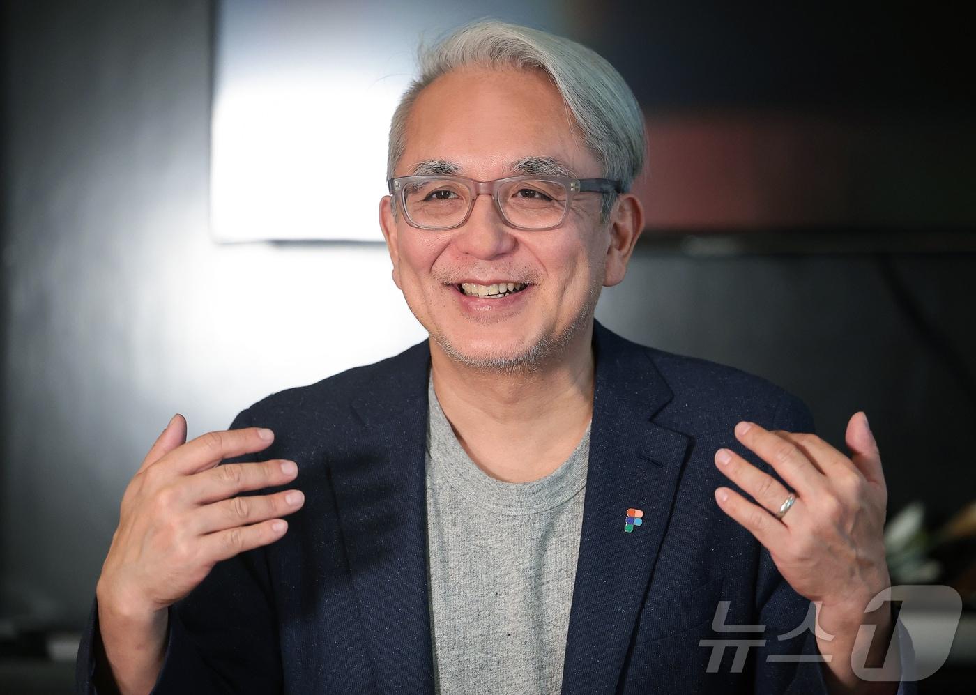 쇼 쿠와모토&#40;Sho Kuwamoto&#41; 피그마 제품부문 부사장이 13일 서울 강남구 오크우드 프리미어 코엑스 호텔에서 뉴스1과 인터뷰를 하고 있다. 2025.11.13/뉴스1 ⓒ News1 권현진 기자