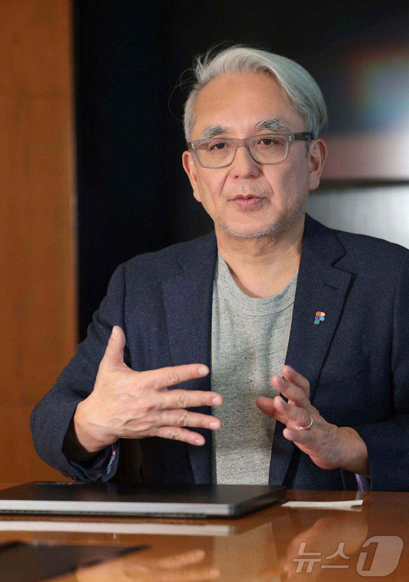 쇼 쿠와모토&#40;Sho Kuwamoto&#41; 피그마 부사장이 13일 서울 강남구 오크우드 프리미어 코엑스 호텔에서 뉴스1과 인터뷰를 하고 있다. 2025.11.13/뉴스1 ⓒ News1 권현진 기자