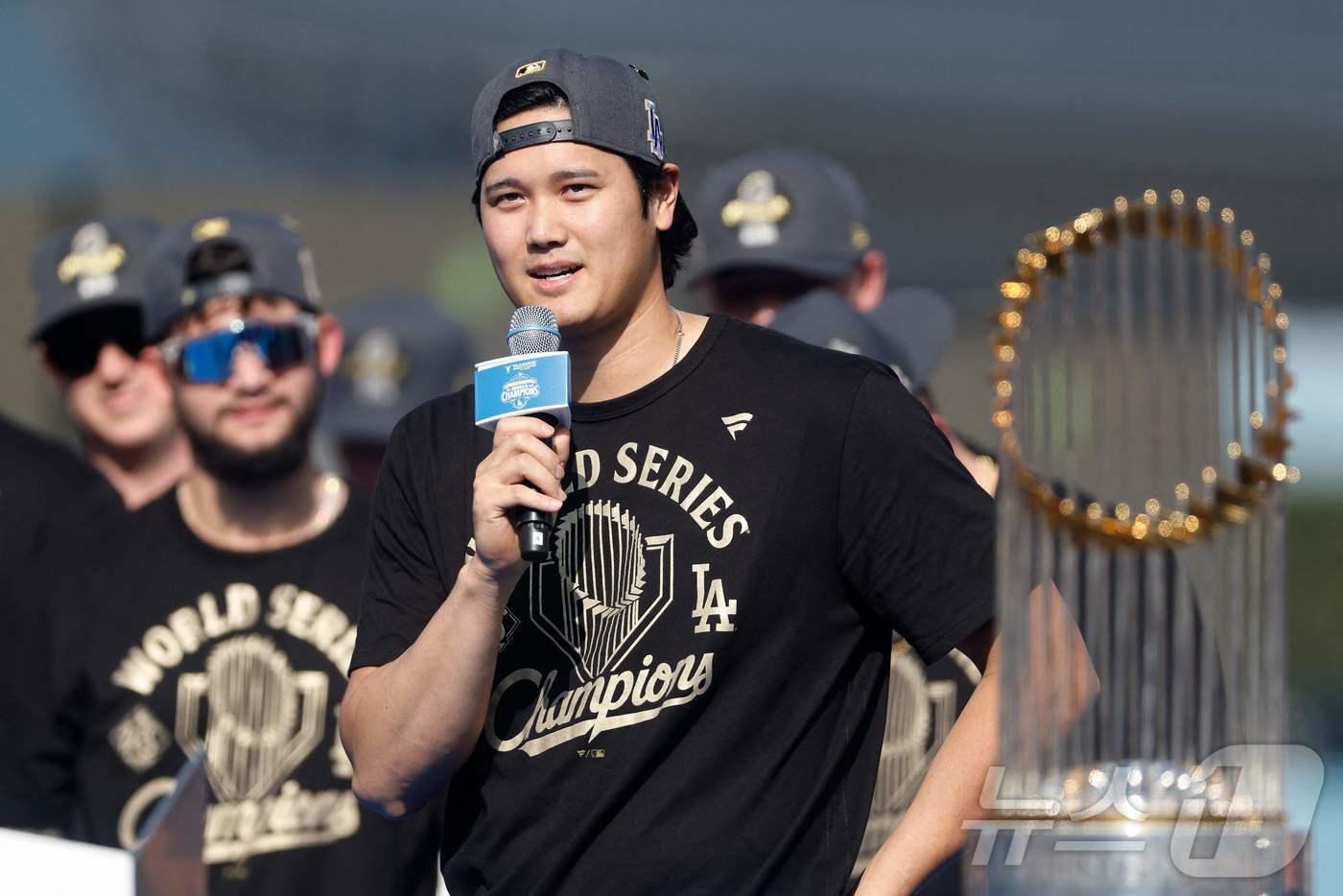 LA 다저스 오타니 쇼헤이가 통산 4번째 MVP를 수상했다. ⓒ AFP=뉴스1