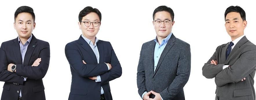 본문 이미지 - 사진 왼쪽부터 임민재 BGF리테일 영업∙개발부문장 상무, 장영식 인사총무실장 상무, 윤현수 4권역장 상무, 우진용 BGF 글로벌담당 상무. &#40;BGF그룹 제공&#41;