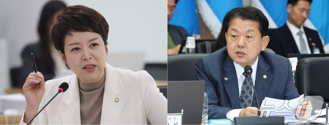 본문 이미지 - 더불어민주당 김병주 의원&#40;오른쪽&#41;과 국민의힘 김은혜 의원. ⓒ 뉴스1 DB 