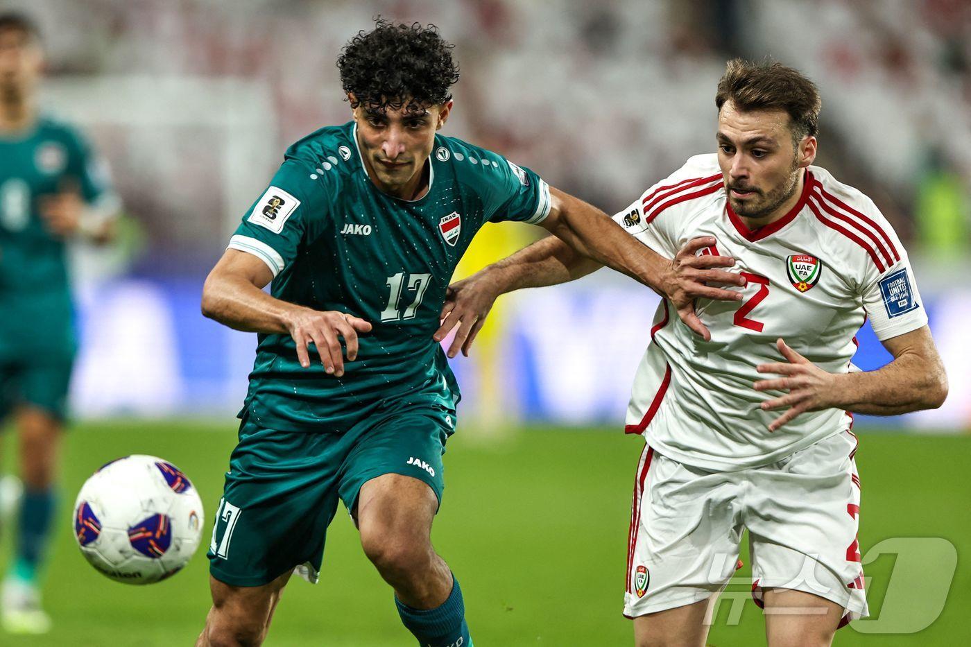 이라크와 UAE가 1-1 무승부를 거뒀다. ⓒ AFP=뉴스1