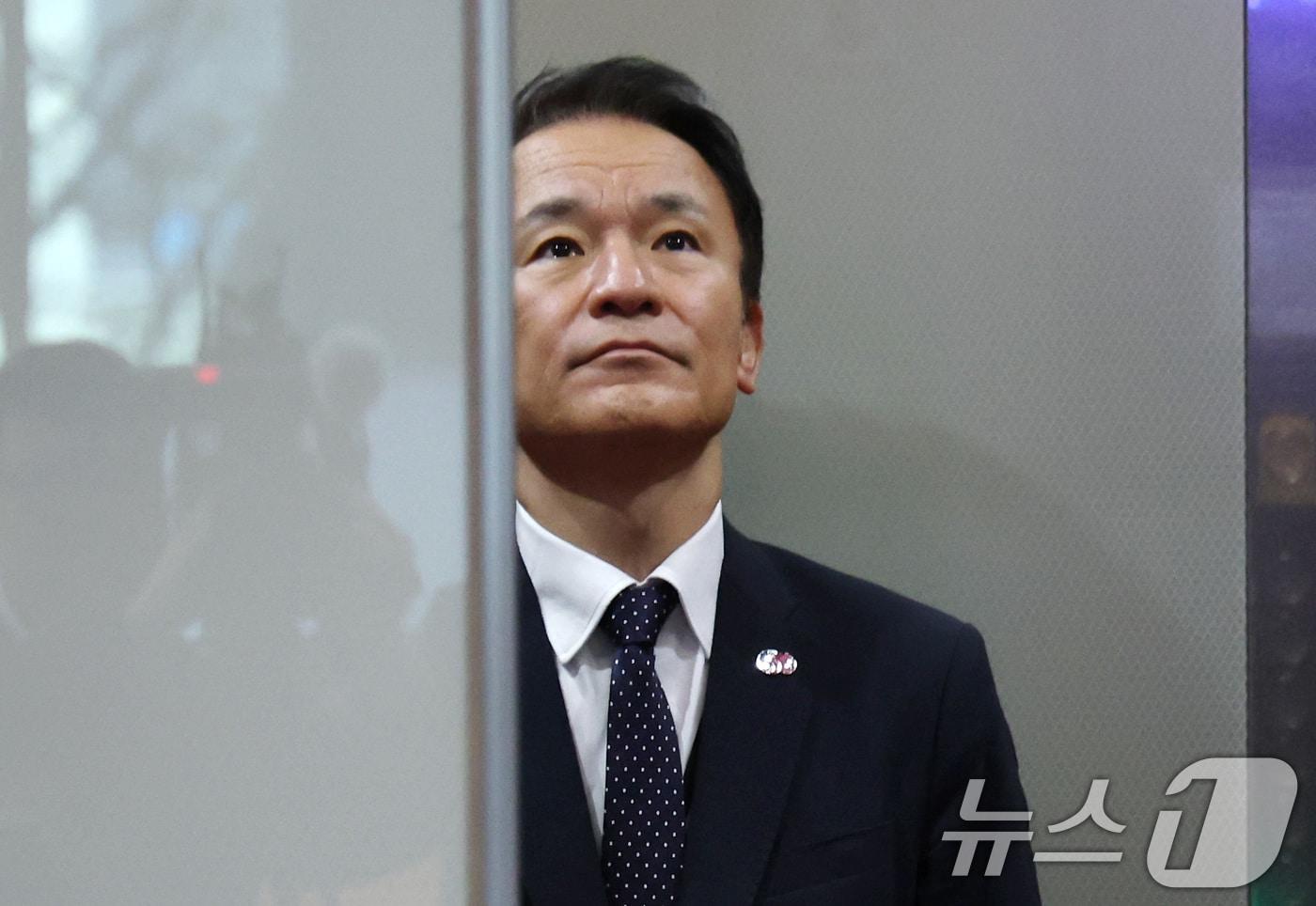 마츠오 히로타카 주한일본대사관 총괄공사가 14일 서울 종로구 외교부 청사로 초치되고 있다. 2025.11.14/뉴스1 ⓒ News1 임세영 기자