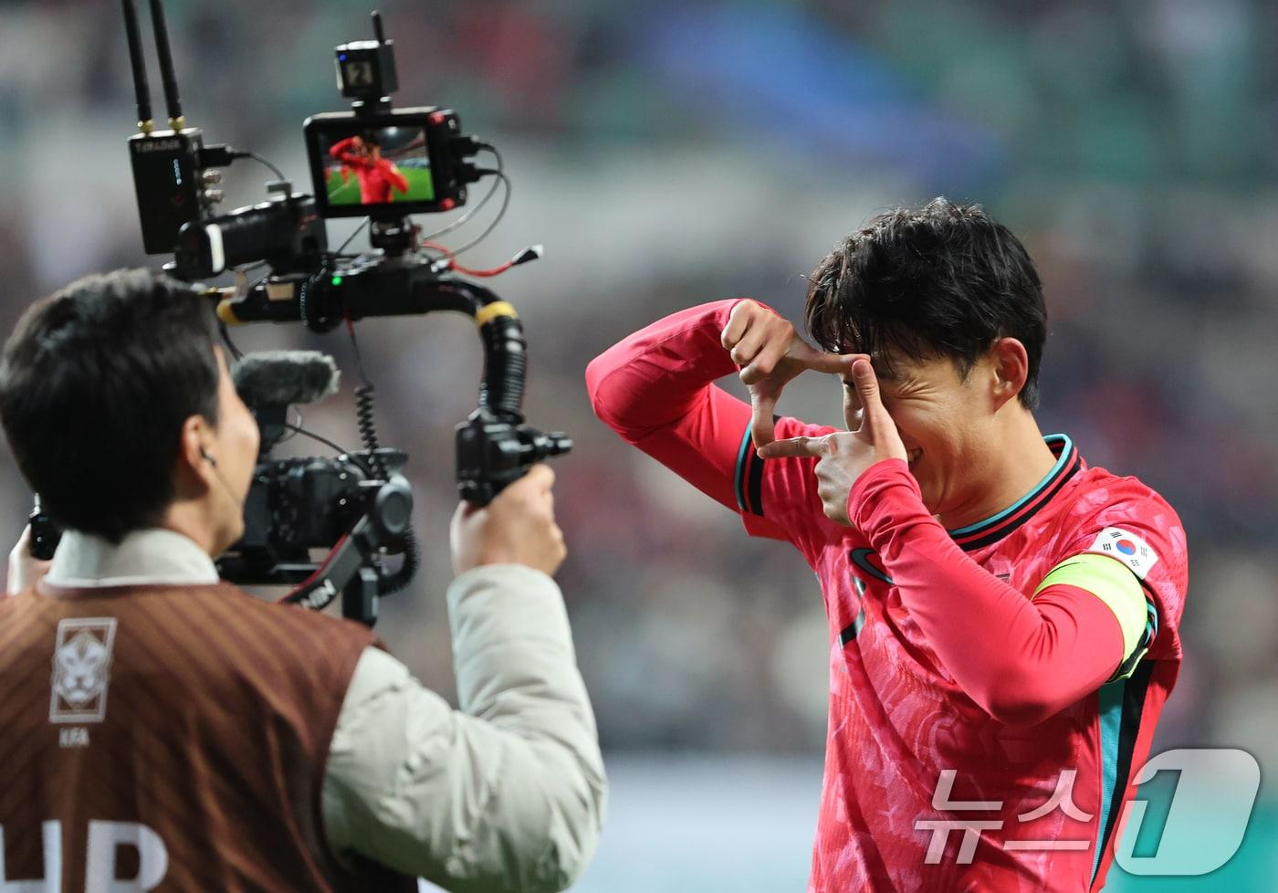 본문 이미지 - 한국 축구대표팀의 7번 손흥민. 2025.11.14 ⓒ 뉴스1 김기태 기자