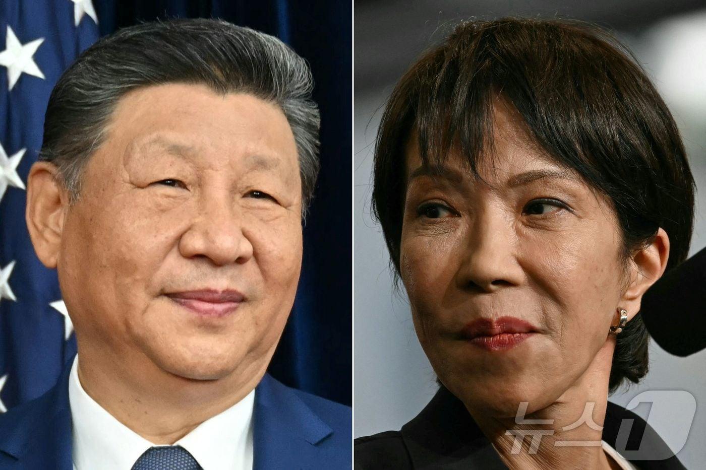 시진핑 중국 국가주석&#40;왼쪽&#41;과 다카이치 사나에 일본 총리. ⓒ AFP=뉴스1