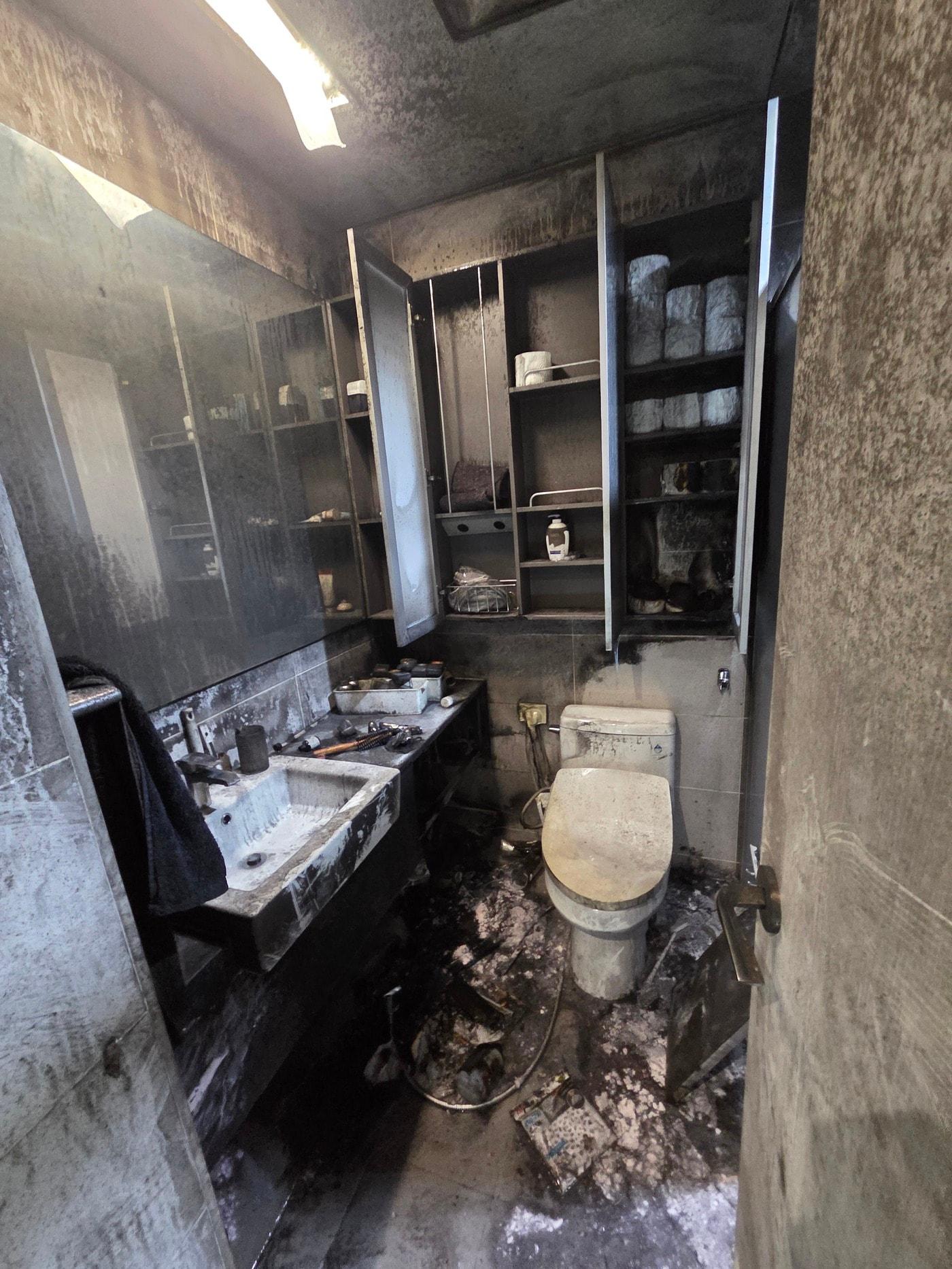 본문 이미지 -  세종시 산울동 오피스텔 화재. (세종소방본부 제공. 재판매 및 DB 금지)