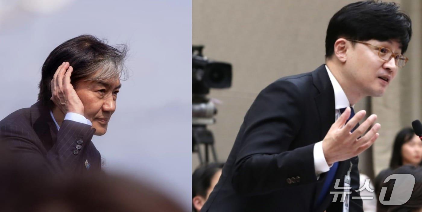 조국 전 조국혁신당 대표와 한동훈 전 국민의힘 대표. ⓒ 뉴스1 