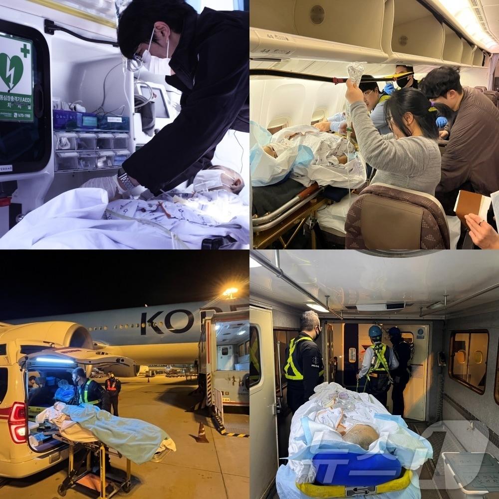 본문 이미지 - 전남대에서 유학하다 뇌질환으로 쓰러진 태국 유학생이 배우 이영애와 대학측, 학생들이 마련한 비용으로 고국으로 이송되고 있다.&#40;전남대 제공. 재배포 및 DB 금지&#41;