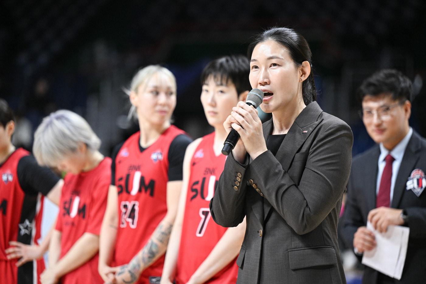 박정은 부산 BNK 감독. &#40;WKBL 제공&#41;