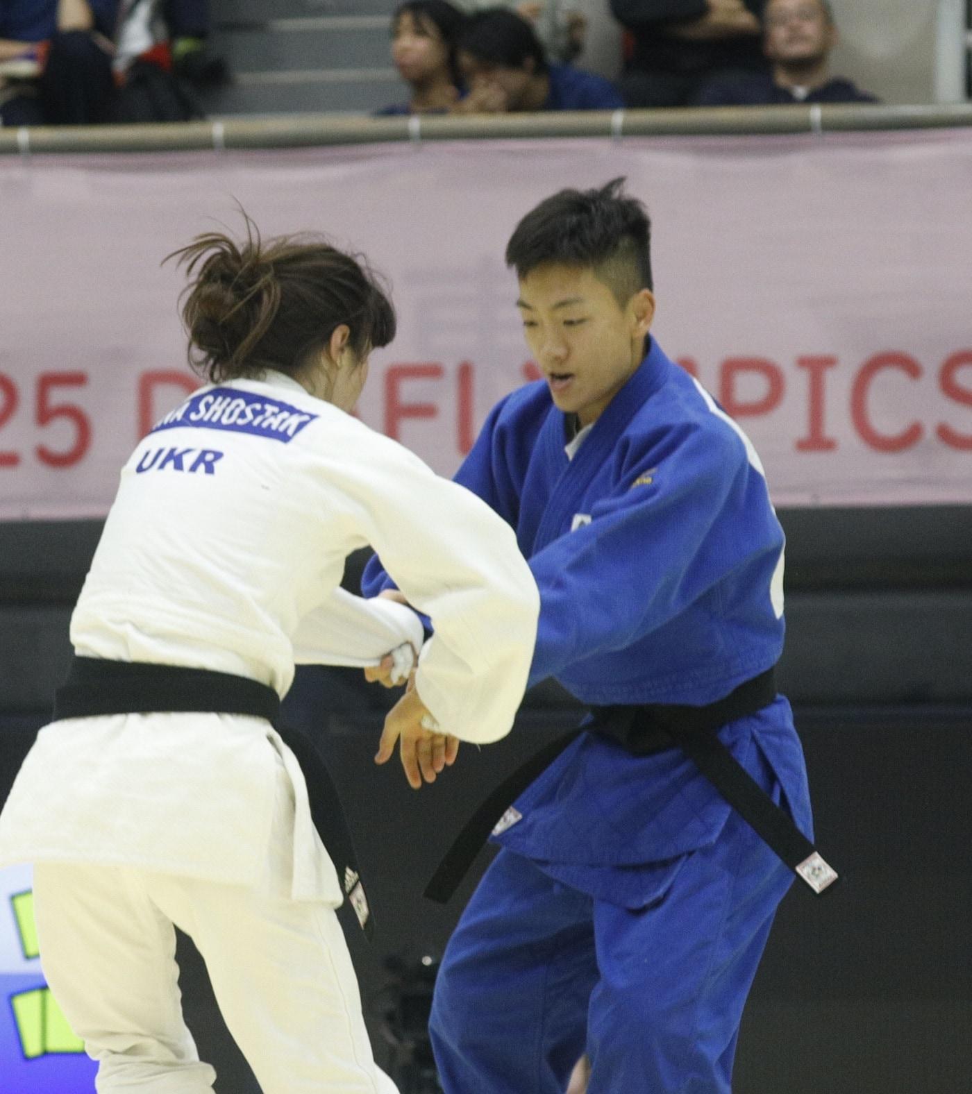 본문 이미지 - 정숙화가 16일 열린 2025 도쿄 데플림픽 유도 여자 52㎏급 우승을 차지했다. &#40;대한장애인체육회 제공&#41;