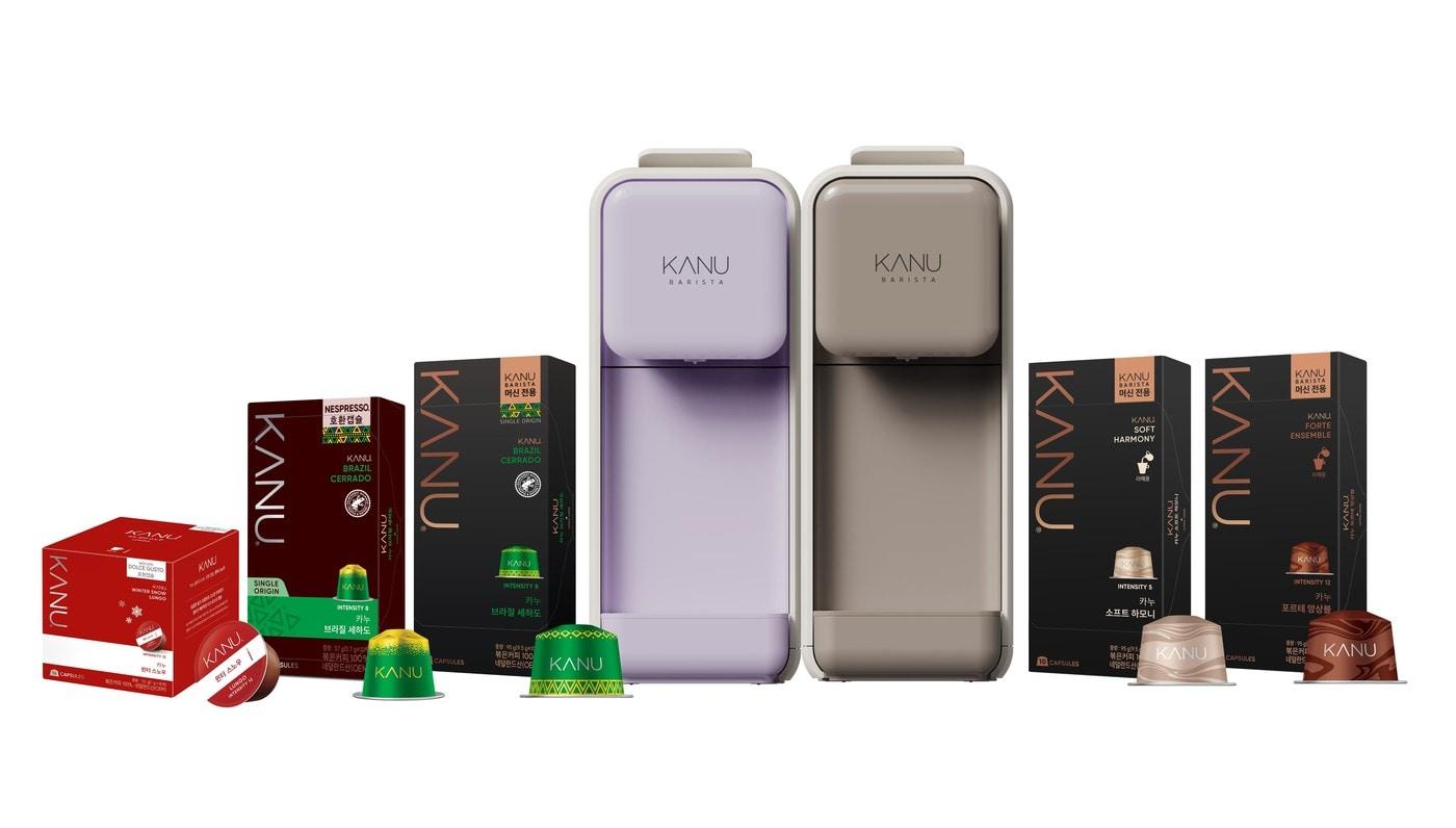 동서식품 &#39;카누 바리스타&#39; 신제품 캡슐, 머신.&#40;동서식품 제공&#41;