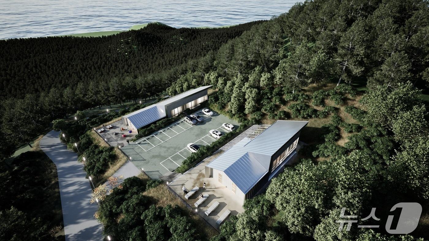 남해 망운산 치유의 숲 치유센터조감도&#40;경남도 제공. 재판매 및 DB금지&#41;.