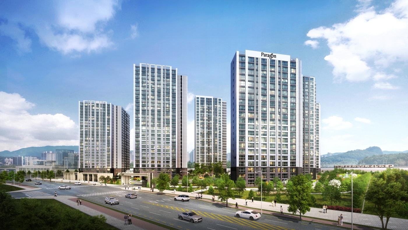 회천중앙역 파라곤 투시도.&#40;라인그룹 제공&#41; / 뉴스1 ⓒ News1