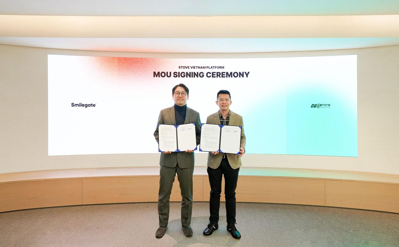 스마일게이트가 베트남 국영미디어 그룹 계열사 VTC Online&#40;VCTO&#41;과 게임 플랫폼 &#39;스토브&#39; 베트남 사업 추진을 위한 업무협약&#40;MOU&#41;을 체결했다.&#40;스마일게이트 제공. 재판매 및 DB금지&#41;2025.11.18/뉴스1
