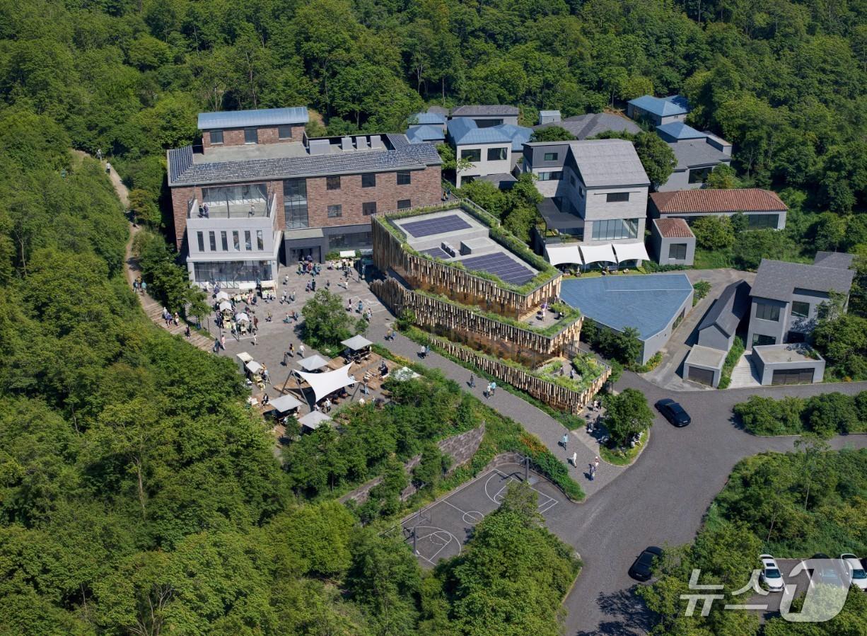 본문 이미지 - &#39;진밭골 목재친화도시 목재커뮤니티센터 건립공사&#39; 설계공모 당선작 조감도&#40;대구 수성구 제공. 재판매 및 DB금지&#41;