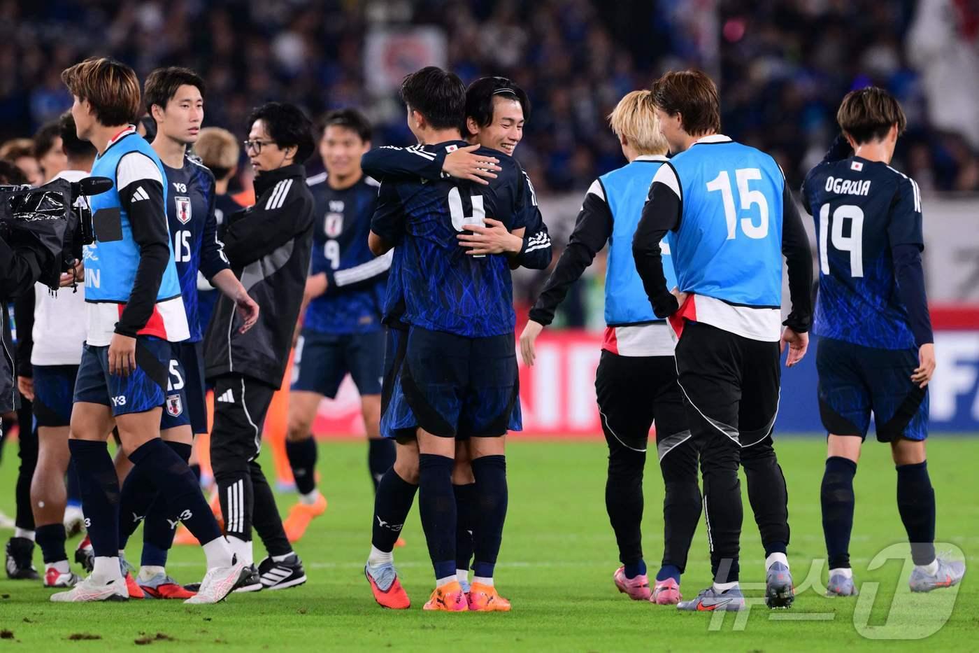 2025년 마지막 경기에서 승리한 일본. ⓒ AFP=뉴스1