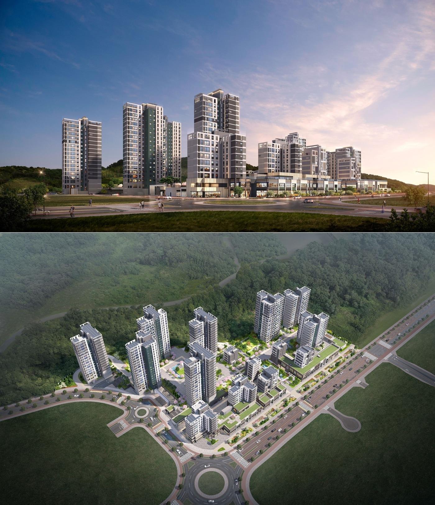 본문 이미지 - 세종시 합강동 L9블럭에 들어설 민영주택 &#39;엘리프 세종 스마트시티&#39;  조감도. &#40;세종시 제공. 재판매 및 DB 금지&#41;