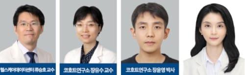 본문 이미지 -  왼쪽부터 강북삼성병원 헬스케어데이터센터 류승호 교수·코호트연구소 장유수 교수·장윤영 박사, 서울아산병원 조유선 교수. &#40;강북삼성병원 제공&#41;