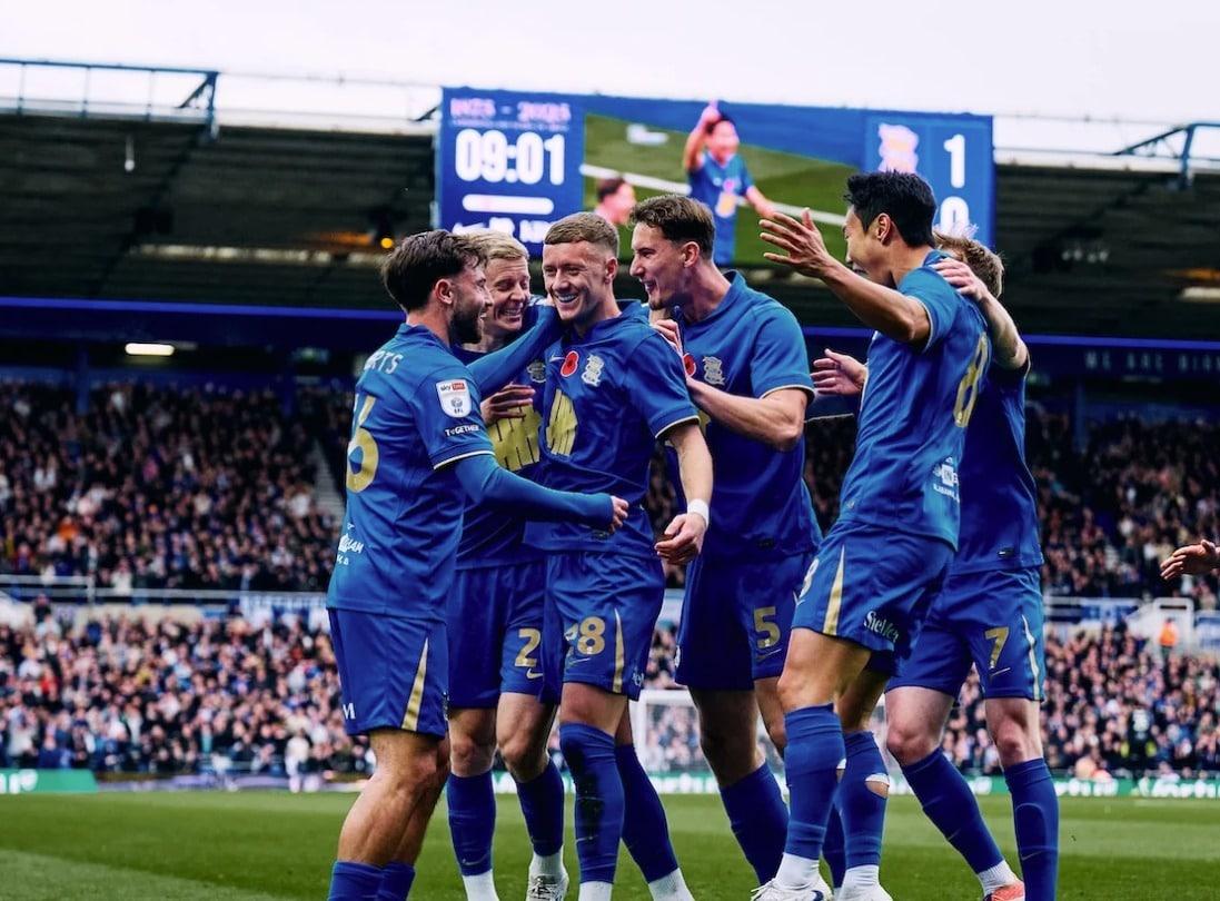 본문 이미지 - 버밍엄이 포츠머스를 4-0으로 이겼다.&#40;버밍엄 홈페이지 캡처&#41; 