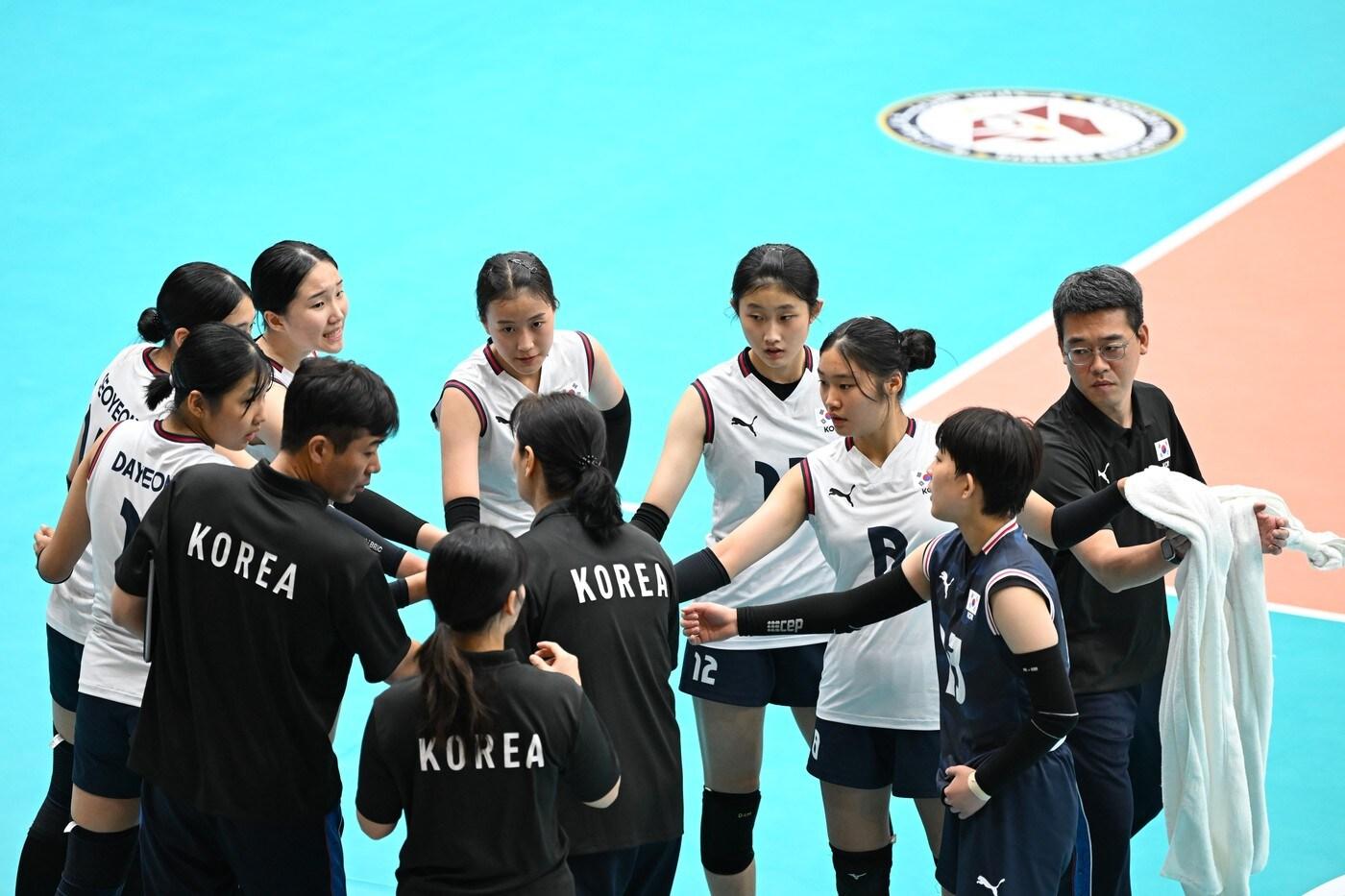 한국 여자배구 U16 대표팀 (아시아배구연맹 홈페이지 캡처)